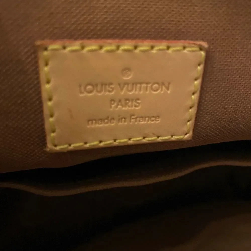 Louis Vuitton Tivoli GM Authentic Brown Leather & Monogram Canvas Shoulder Bag